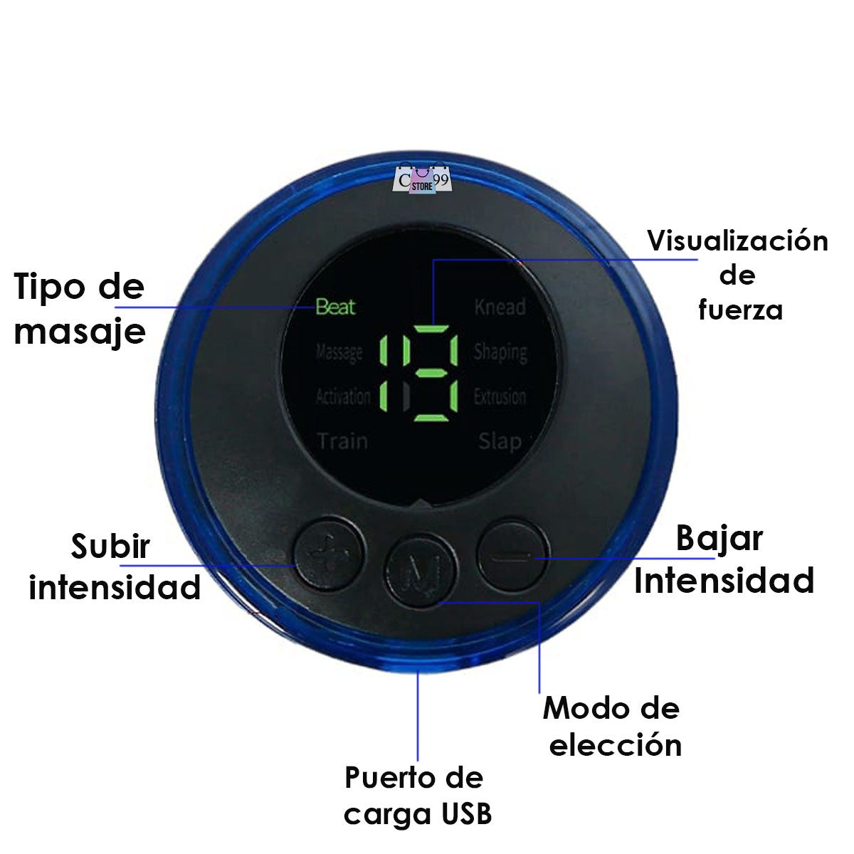 🌟 MINI MASAJEADOR CERVICAL ELÉCTRICO RECARGABLE USB + CONTROL EXTRA 🌟