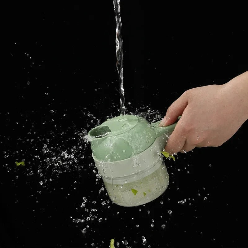 🔪 ¡Transforma tu cocina con el Picador de Verduras Eléctrico 4 en 1! 🍅⚡