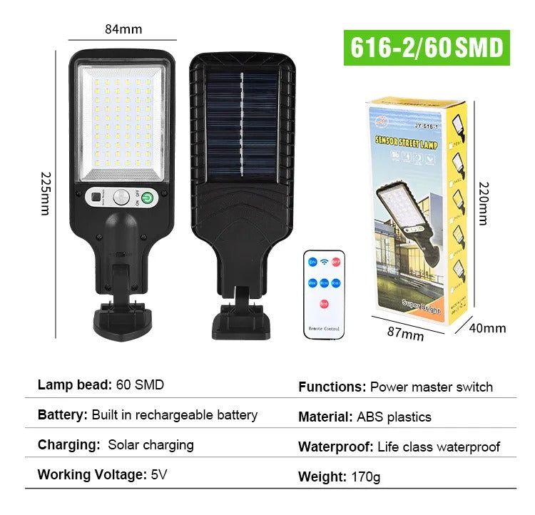 🌞 SolarLamp™ 30W con Sensor de Movimiento + Control Remoto 🌞