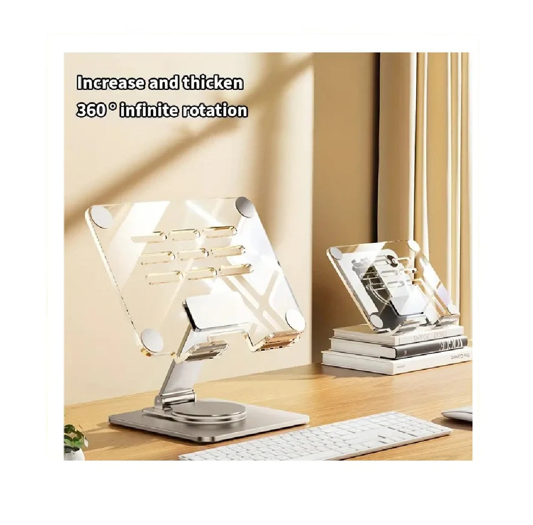 📱 Soporte Acrílico para Tableta Base Giratoria: Estabilidad y Estilo ✨