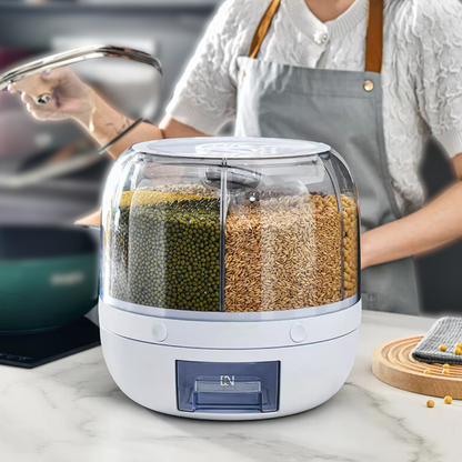 🍽️ Dispensador de Alimentos Giratorio de 6 🍽️