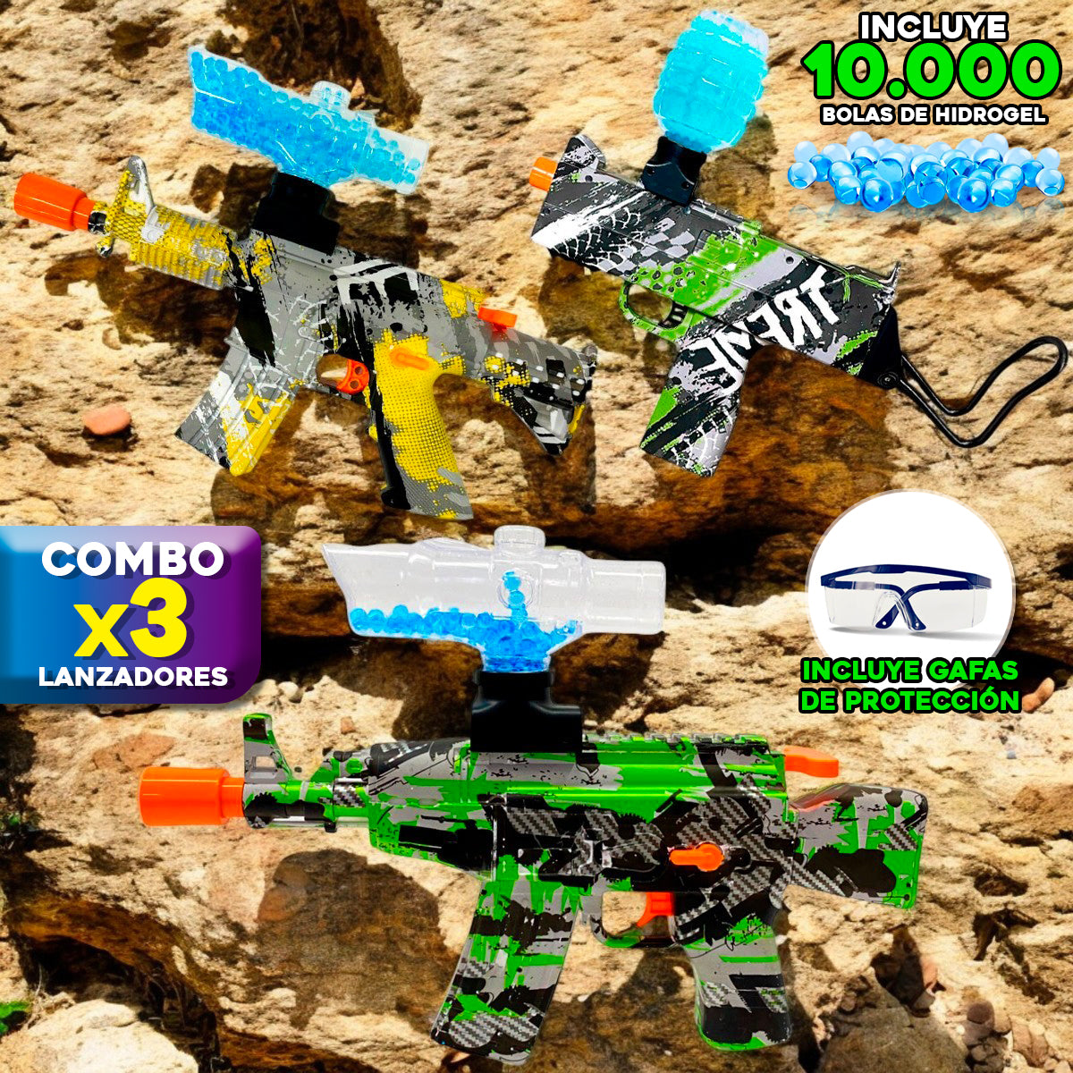 🌟🔥 ¡SÚPER COMBO x3 Pistolas Hidrogel + 10,000 Orbis! 🔥🌟