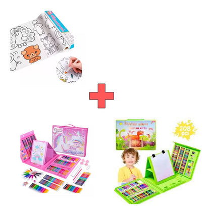 🎨✨ ¡Descubre tu creatividad con el Combo Kit de Arte + 1 Rollo de Papel! ✨🎨