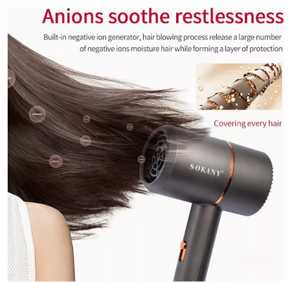 🌟 Secador 2 Velocidades 750W Sokany - ¡Tu mejor aliado para un cabello perfecto! 🌟