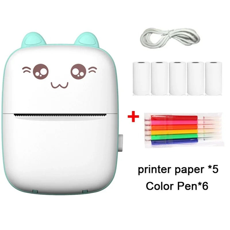 🎨📸Mini Impresora Portátil 2 Rollos para Niño 🎨📸