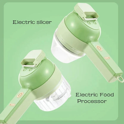 🔪 ¡Transforma tu cocina con el Picador de Verduras Eléctrico 4 en 1! 🍅⚡