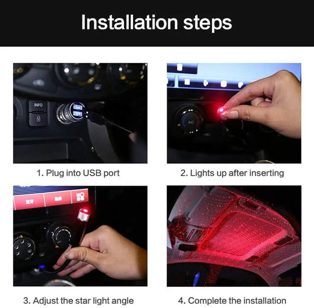 🌟 Proyector Luz LED Estrellas USB 🌟