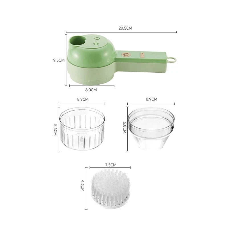 🔪 ¡Transforma tu cocina con el Picador de Verduras Eléctrico 4 en 1! 🍅⚡