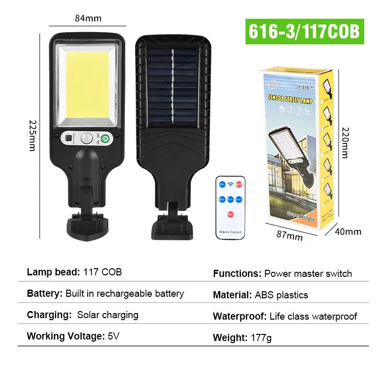 🌞 SolarLamp™ 30W con Sensor de Movimiento + Control Remoto 🌞