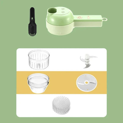 🔪 ¡Transforma tu cocina con el Picador de Verduras Eléctrico 4 en 1! 🍅⚡
